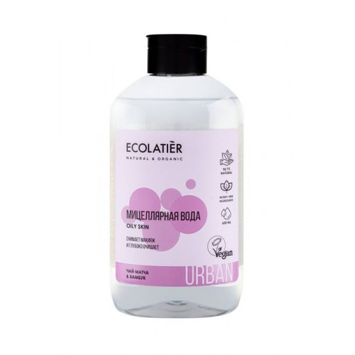 ECOLATIER Urban – Micelarna voda sa skidanje šminke MATCHA & BAMBUS 600ml