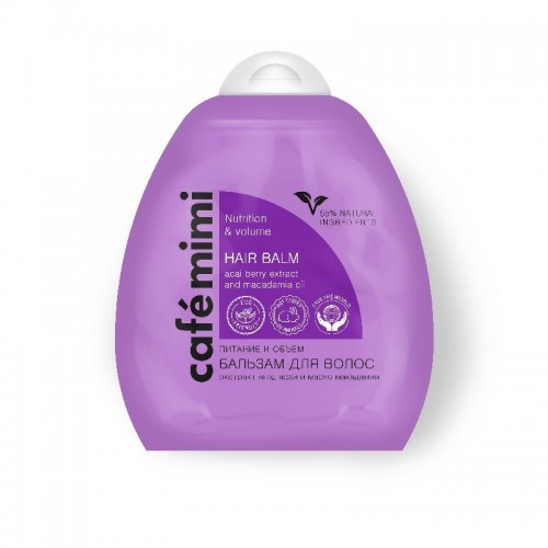 Balzam za negu i volumen kose sa ekstraktom Acai bobica i uljem makadamije Café Mimi 250ml