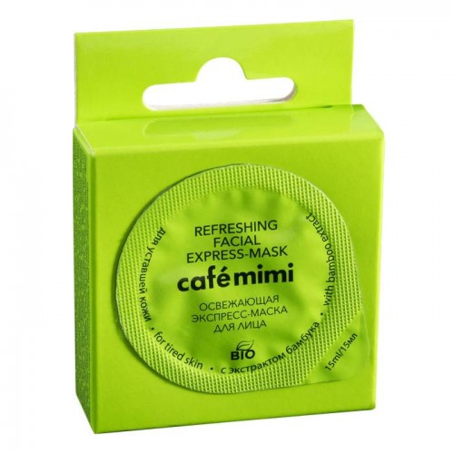Gel maska za lice CAFE MIMI (ekspres, za umornu kožu sa ekstraktom bambusa) 15ml