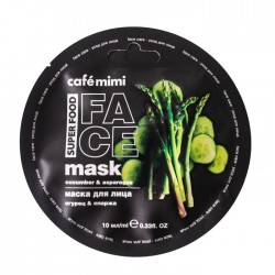 SUPERFOOD Maska za lice sa povrćem (krastavac i špargla) CAFÉ MIMI 10ml