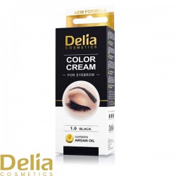 DELIA - Kolor krema za obrve sa arganovim uljem, crna 1.0 15ml