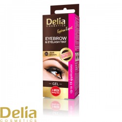 DELIA - Gel za bojenje obrva i trepavica, tamno braon 3.0 15ml