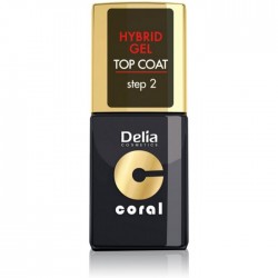 DELIA - Top Coat HYBRID GEL - Step2 bez potrebe za UV lampom 11ml