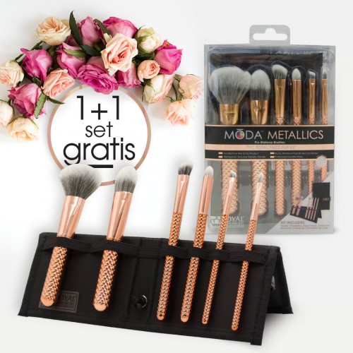 MŌDA® METALLICS Rose gold set za savršen ten 1+1 GRATIS